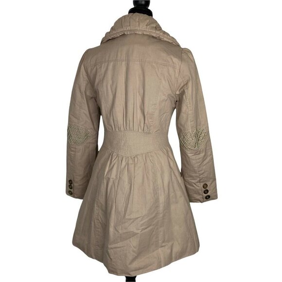 PINDAI Lady's Collection Button Up Coat Tan Juniors L C-7 - Picture 2 of 8